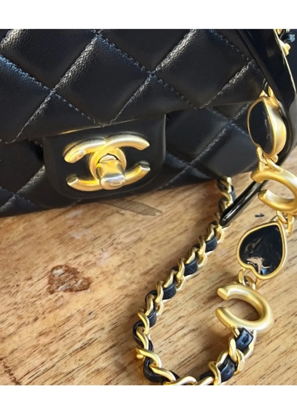 Chanel Coco de toi amore amour quilted heart chain mini flap bag lambskin
